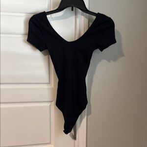 Abercrombie & Fitch Black Fitted Bodysuit